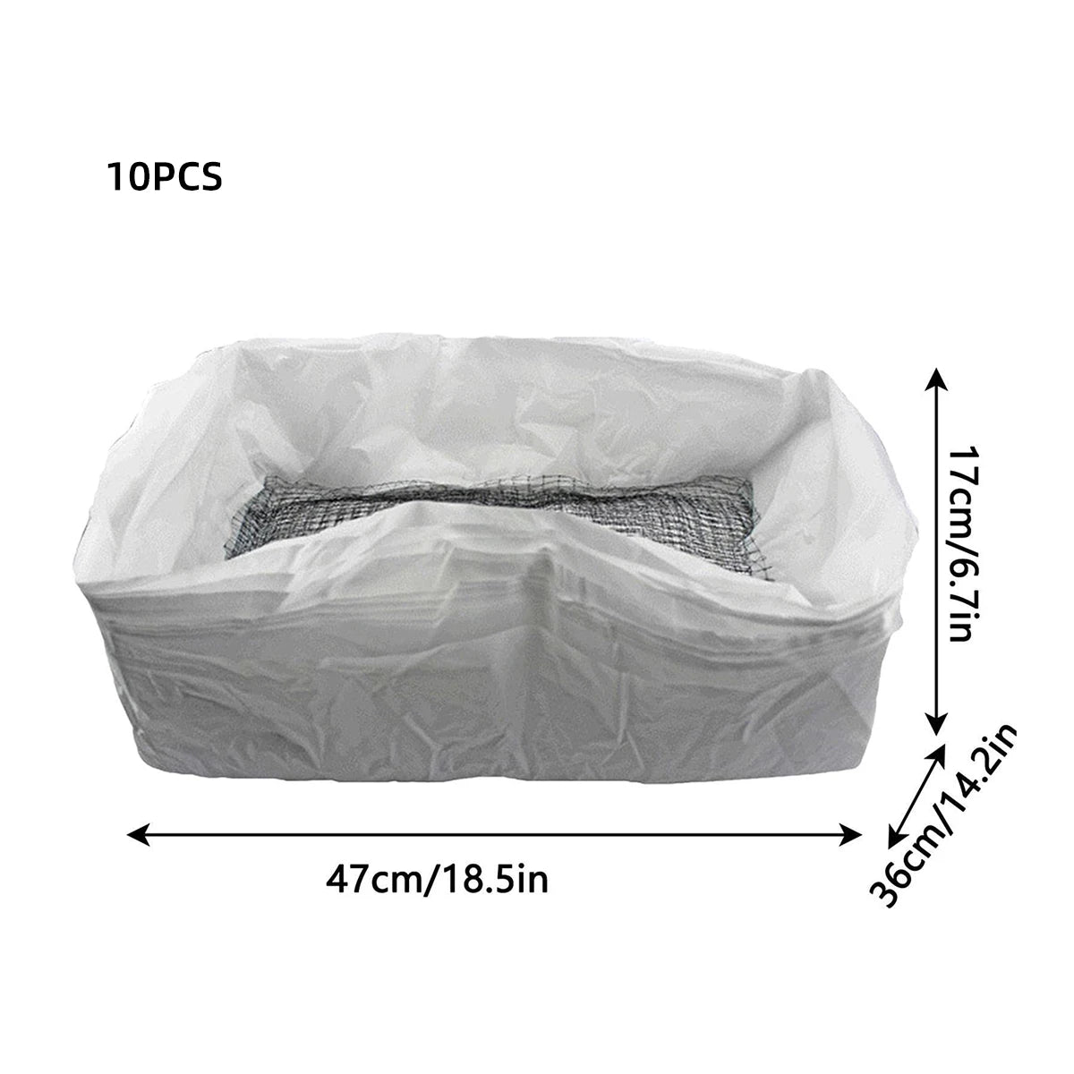 Cat Litter Box Liners with Drawstring – 10-Pack