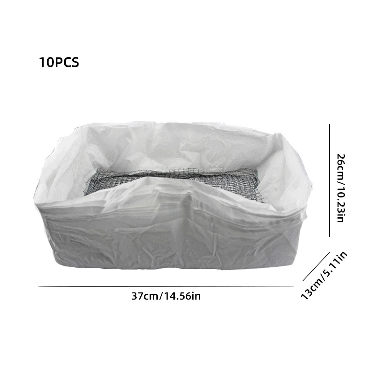 Cat Litter Box Liners with Drawstring – 10-Pack