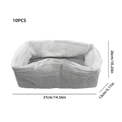 Cat Litter Box Liners with Drawstring – 10-Pack