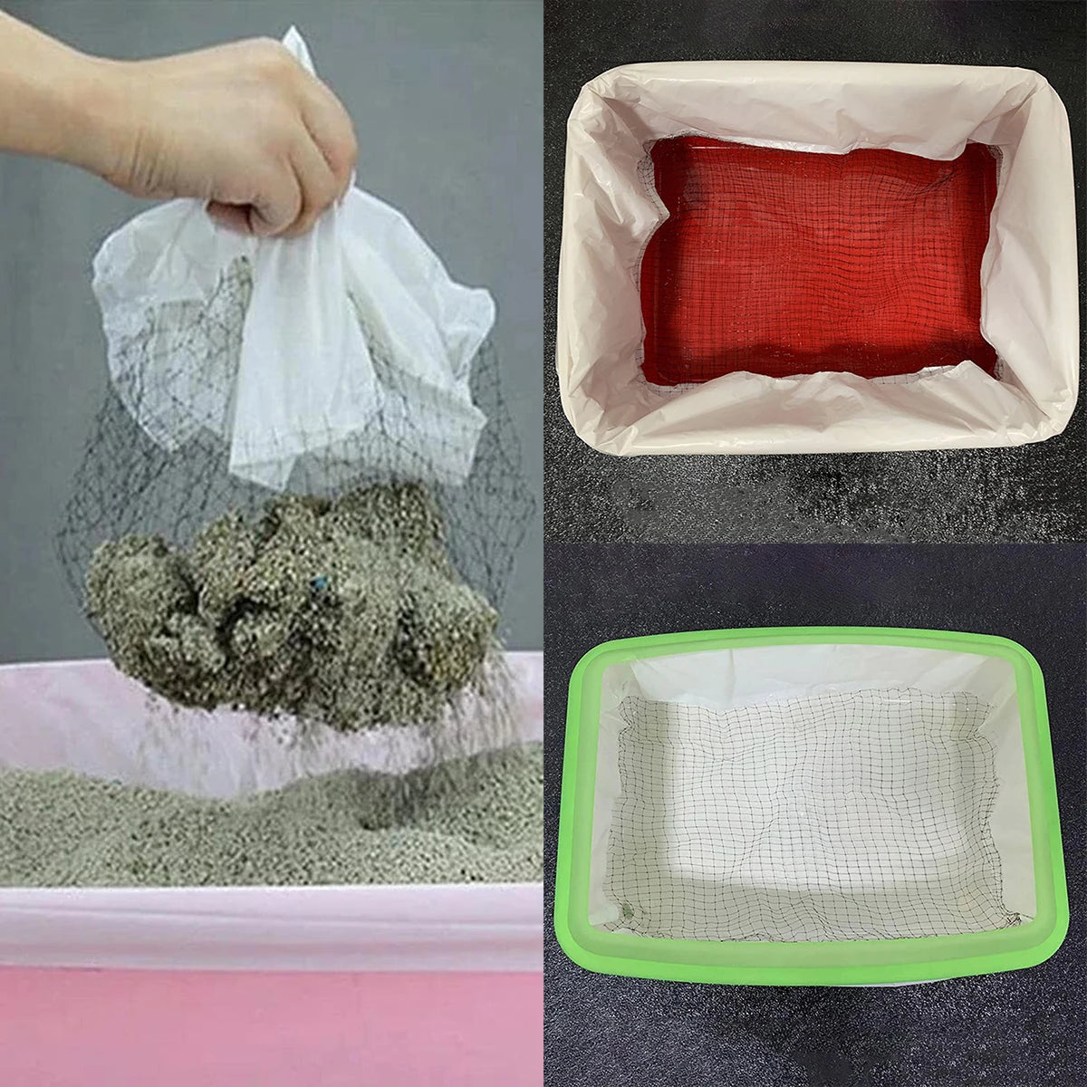Cat Litter Box Liners with Drawstring – 10-Pack