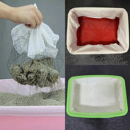 Cat Litter Box Liners with Drawstring – 10-Pack